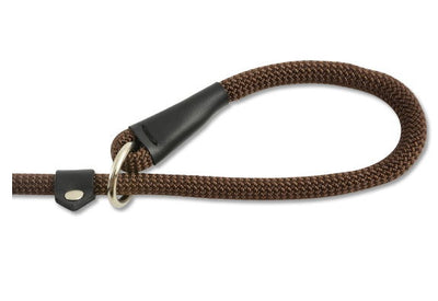 Ancol Heritage Deluxe Nylon Rope Slip Lead Brown 12mm X1.5m